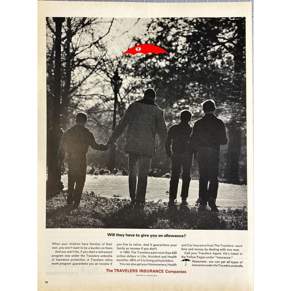 The Travelers Insurance Co. "Will they have to give you an allowance?" Ad 1963